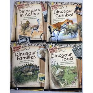 Dinosaur Books Kids Set 4 Rupert Matthews QEB Fossil Science Lot